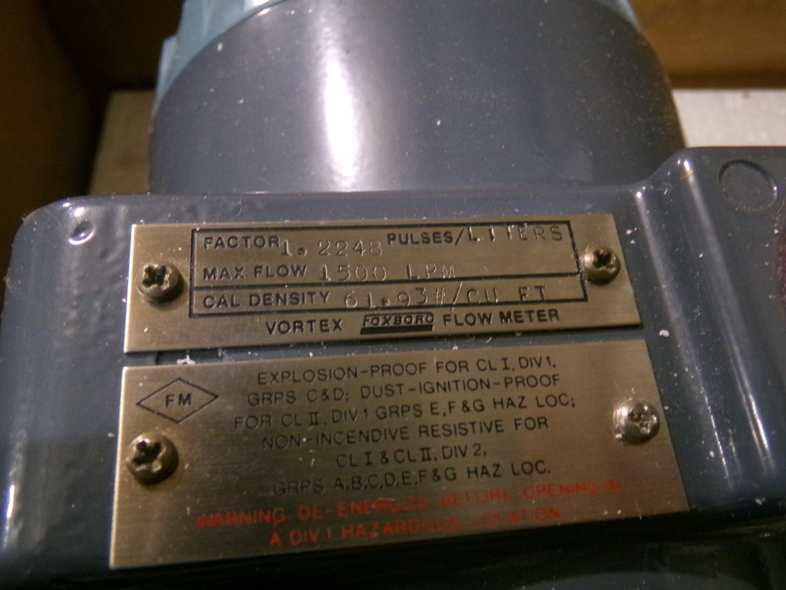 FOXBORO VORTEX FLOWMETER E83 W-04SSSP 1500 PSI 3 3/4″ (W7)