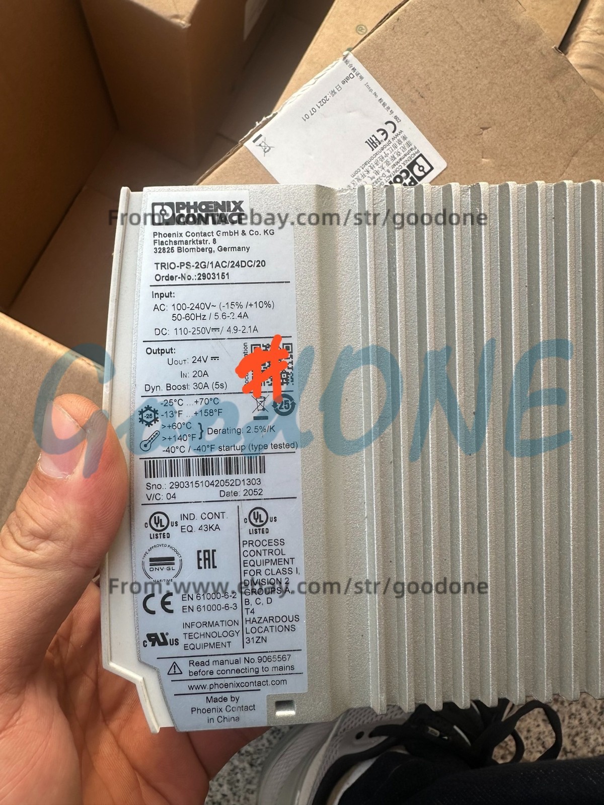 1PC NEW FOR PHOENIX Contact TRIO-PS-2G/1AC/24DC/20 2903151 Power Supply