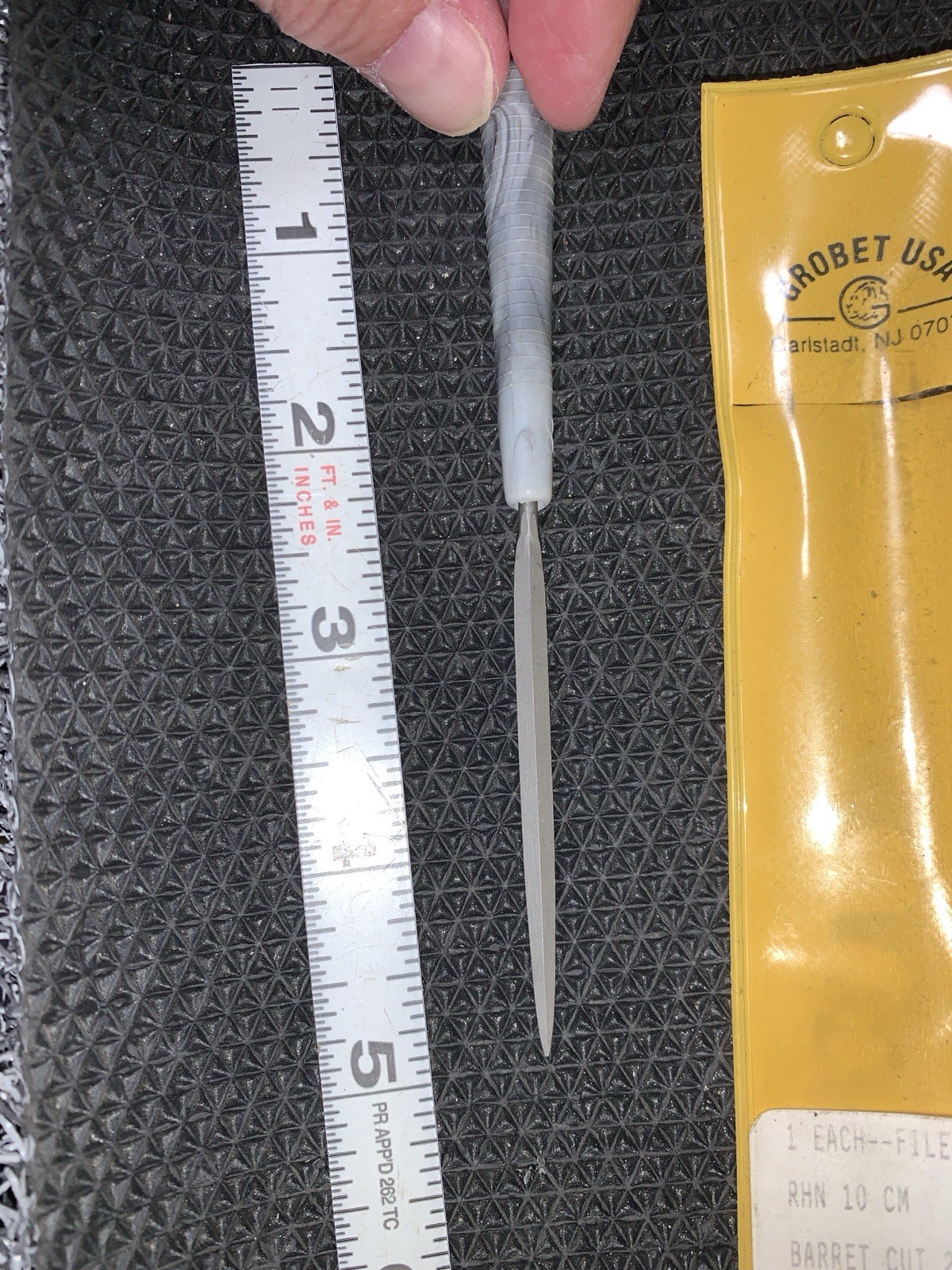Lot of (2 ea Barrette Needle Files with Plastic Handles together Grobet 30.451