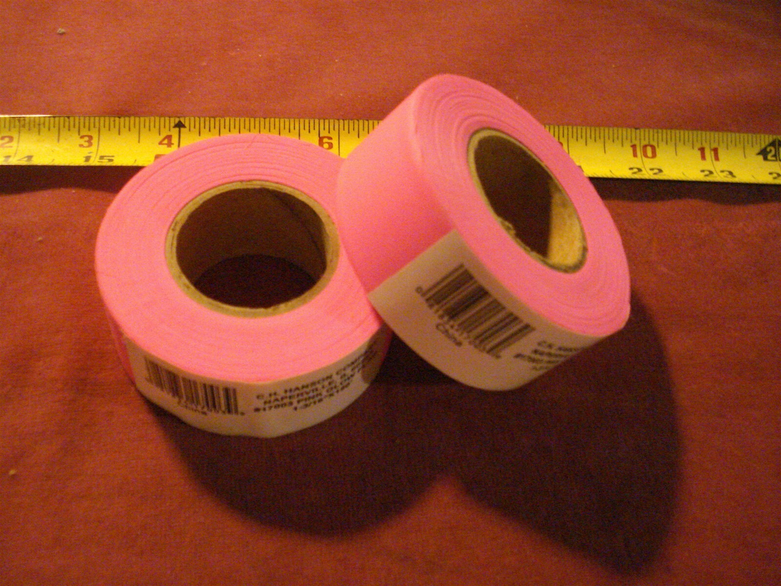 (0099.) Flagging Tape – Pink Glow – Lot of 2