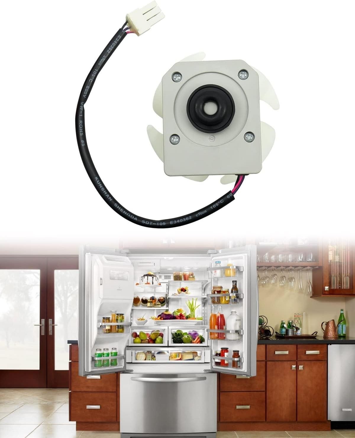 DC12V Refrigerator Evaporator Fan Motor Assembly KBL-48ZWT05-1202A Fit for Frigi