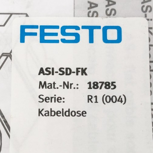 Lot of 2 New Festo ASI-SD-FK Flat Cable Sockets 18785