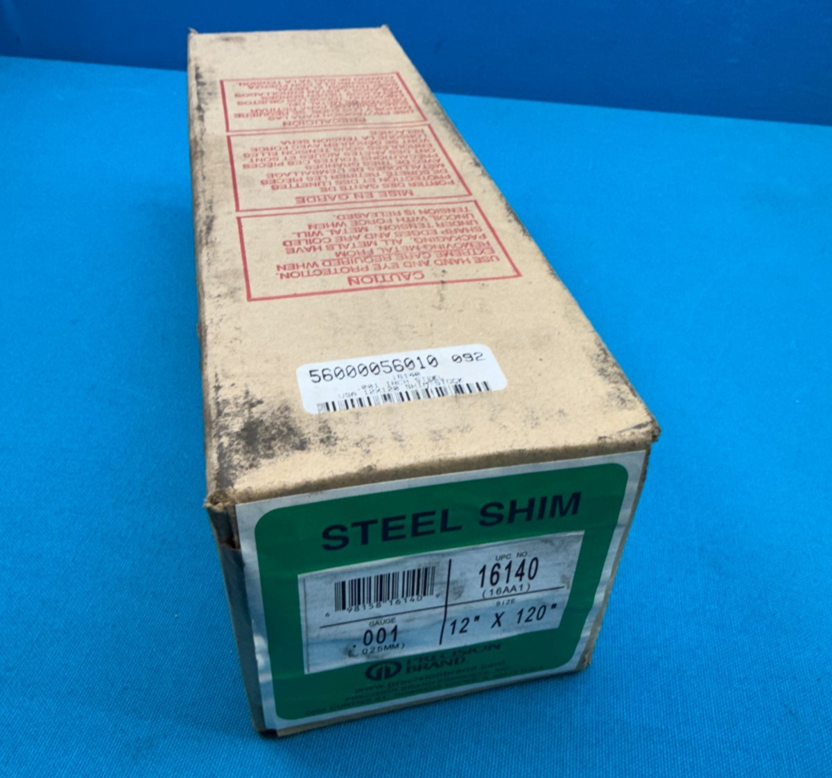 Precision Brand 16140 12″ x 120″ .001 Gauge Cold Rolled Steel Shim