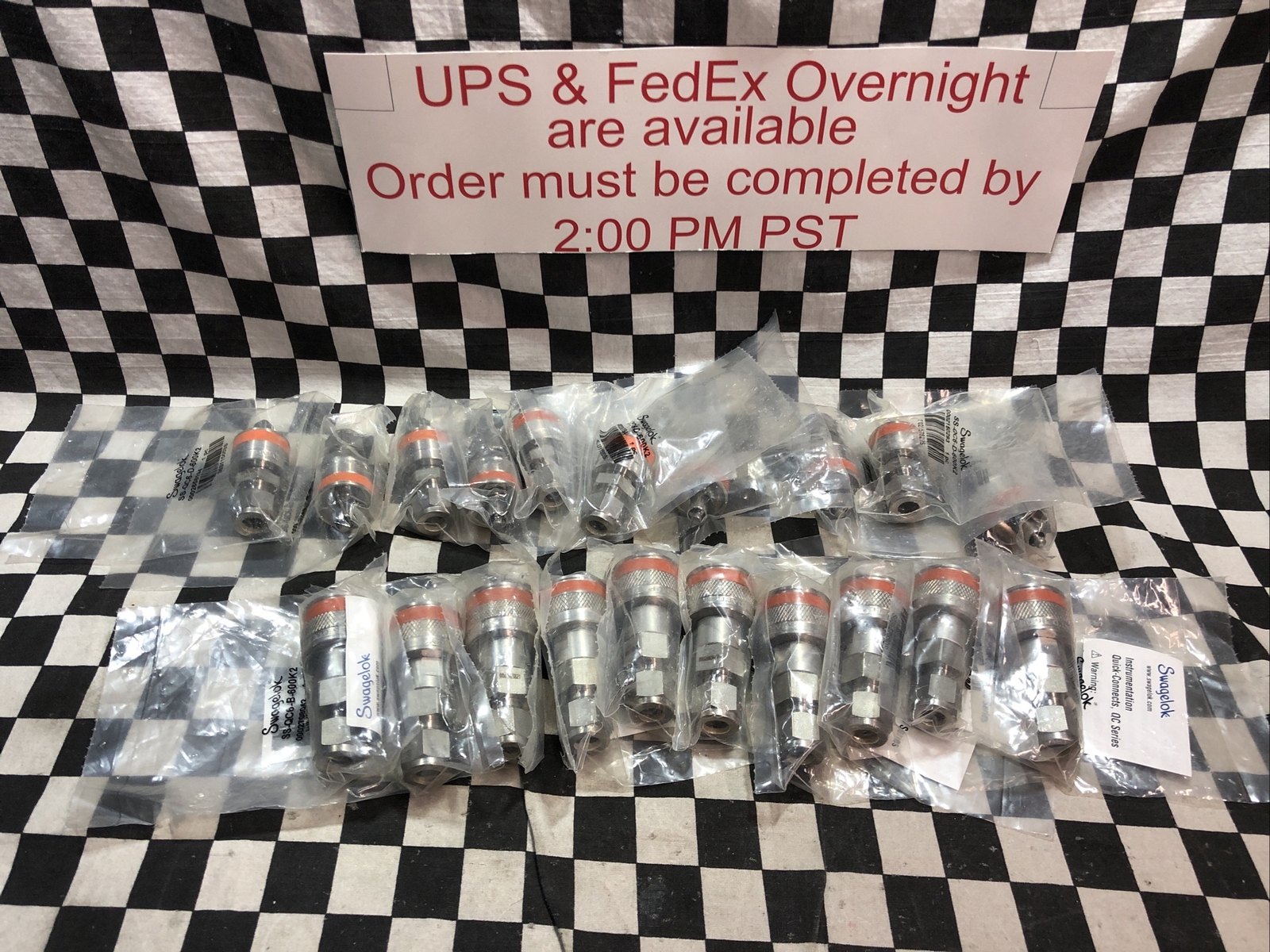 SWAGELOK Quick Connect 3/8″, SS-QC6-D-600K2 & SS-QC6-B-600K2, LOT OF 10 SETS