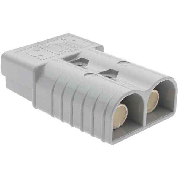 2/0 AWG, 600 V, 350 A, Silver-Plated Copper Battery Connector Gray