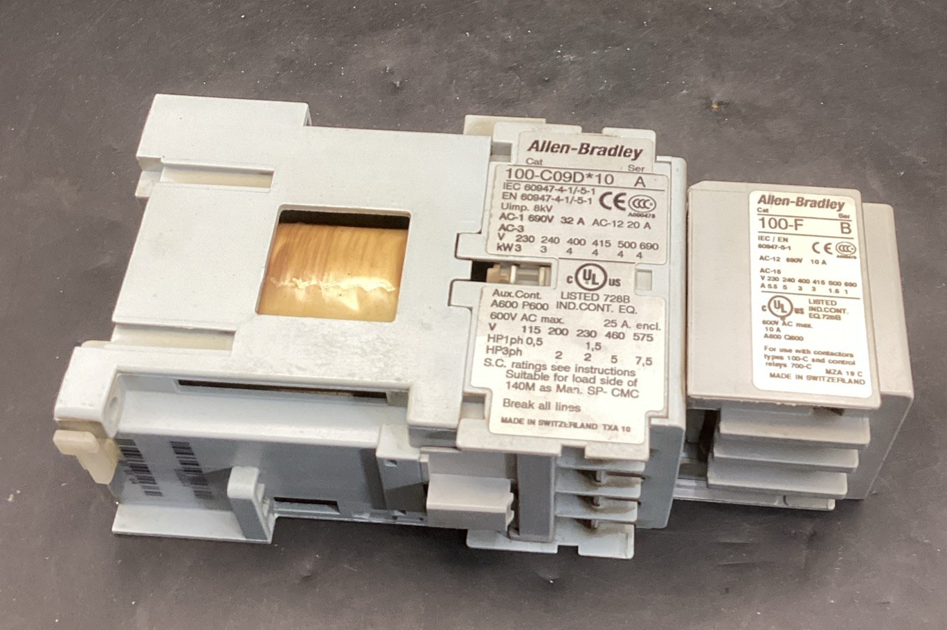 Allen Bradley, 100-C09D*10, Ser A, Control Relay With 100-F