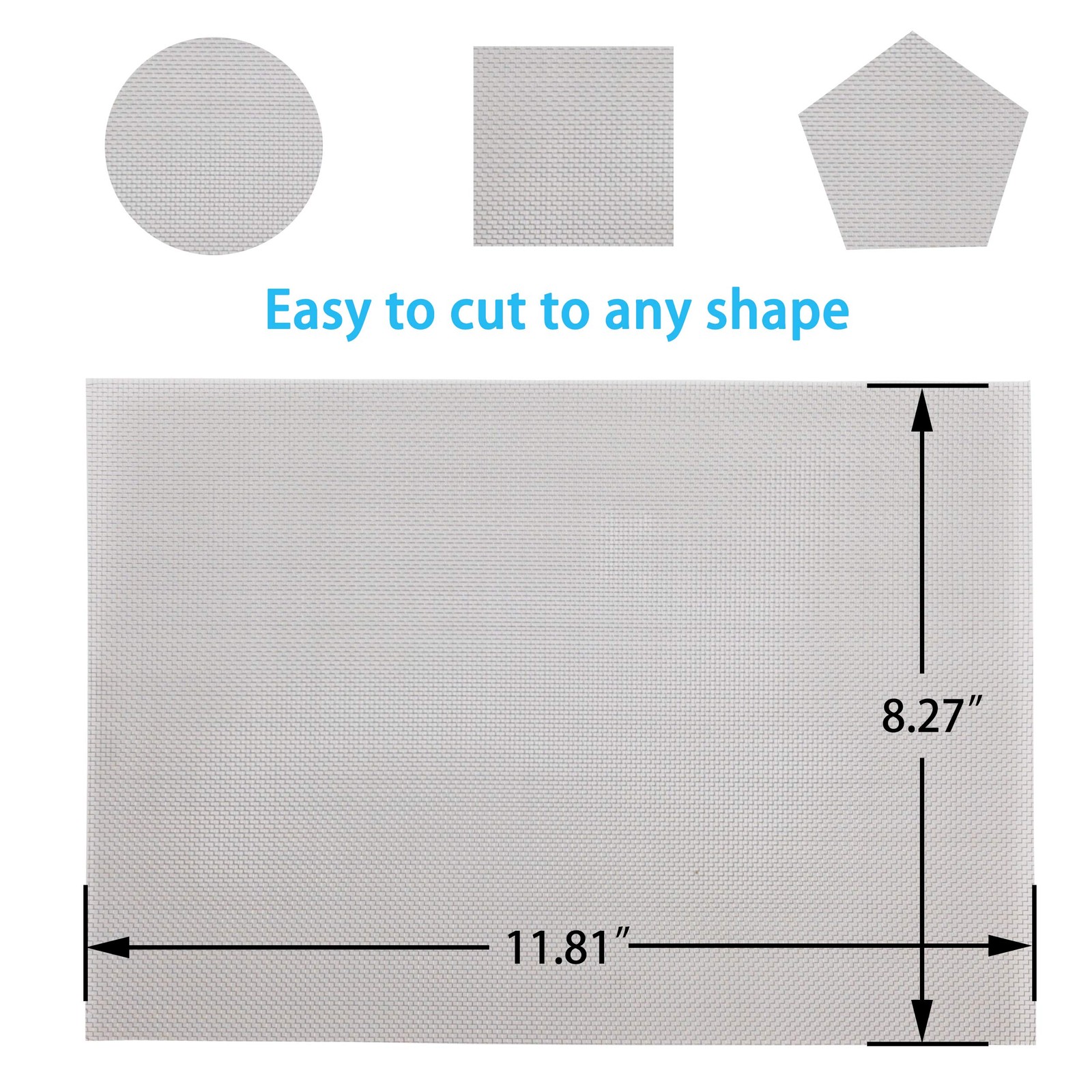 SOTEE 4 Pack – 304 Stainless Steel Woven Wire Mesh 20Mesh-11.8″ x 8.27″, Gray