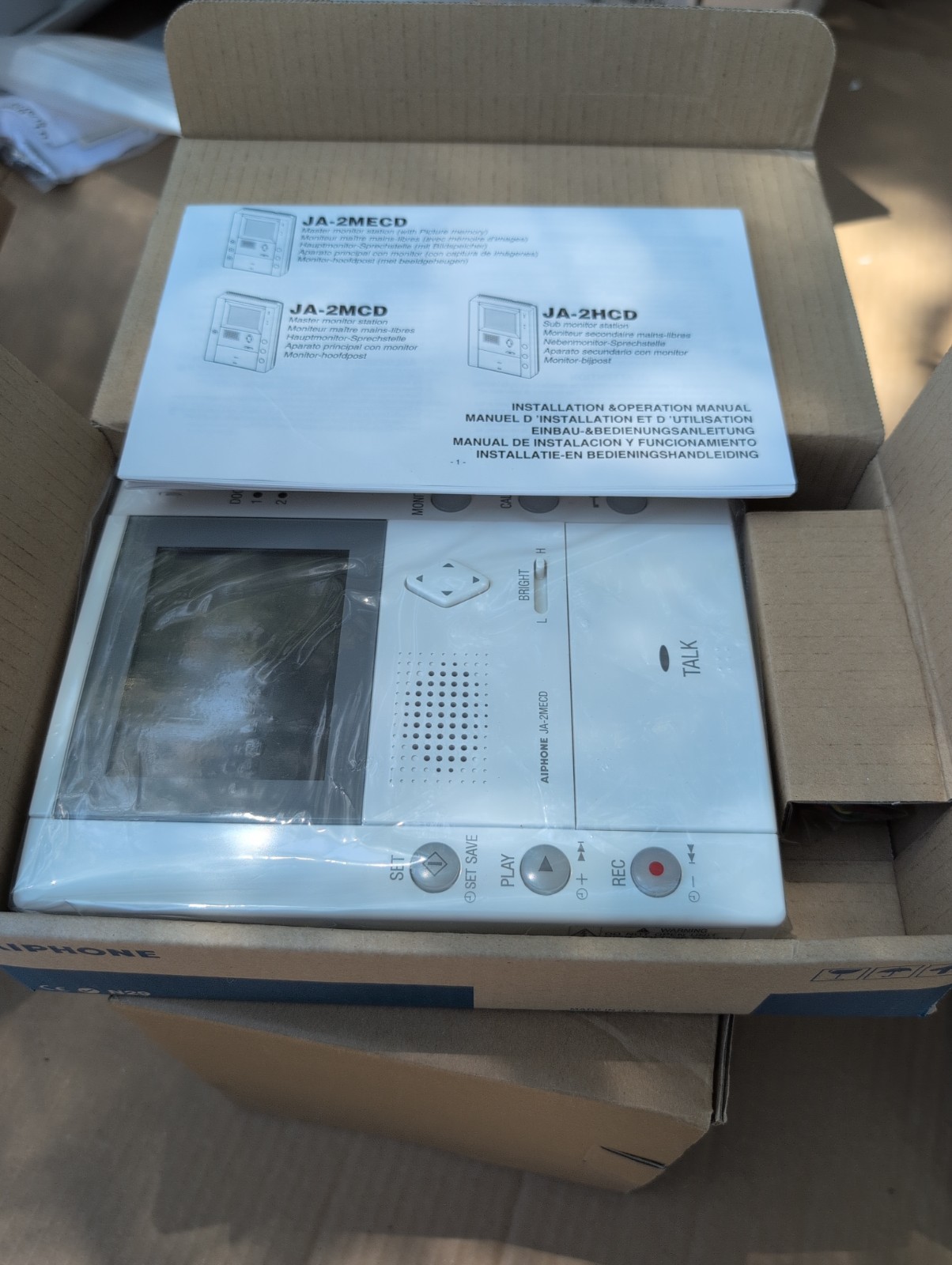 Aiphone Master Monitor Handsfree Color Video Intercom JA-2MECD New