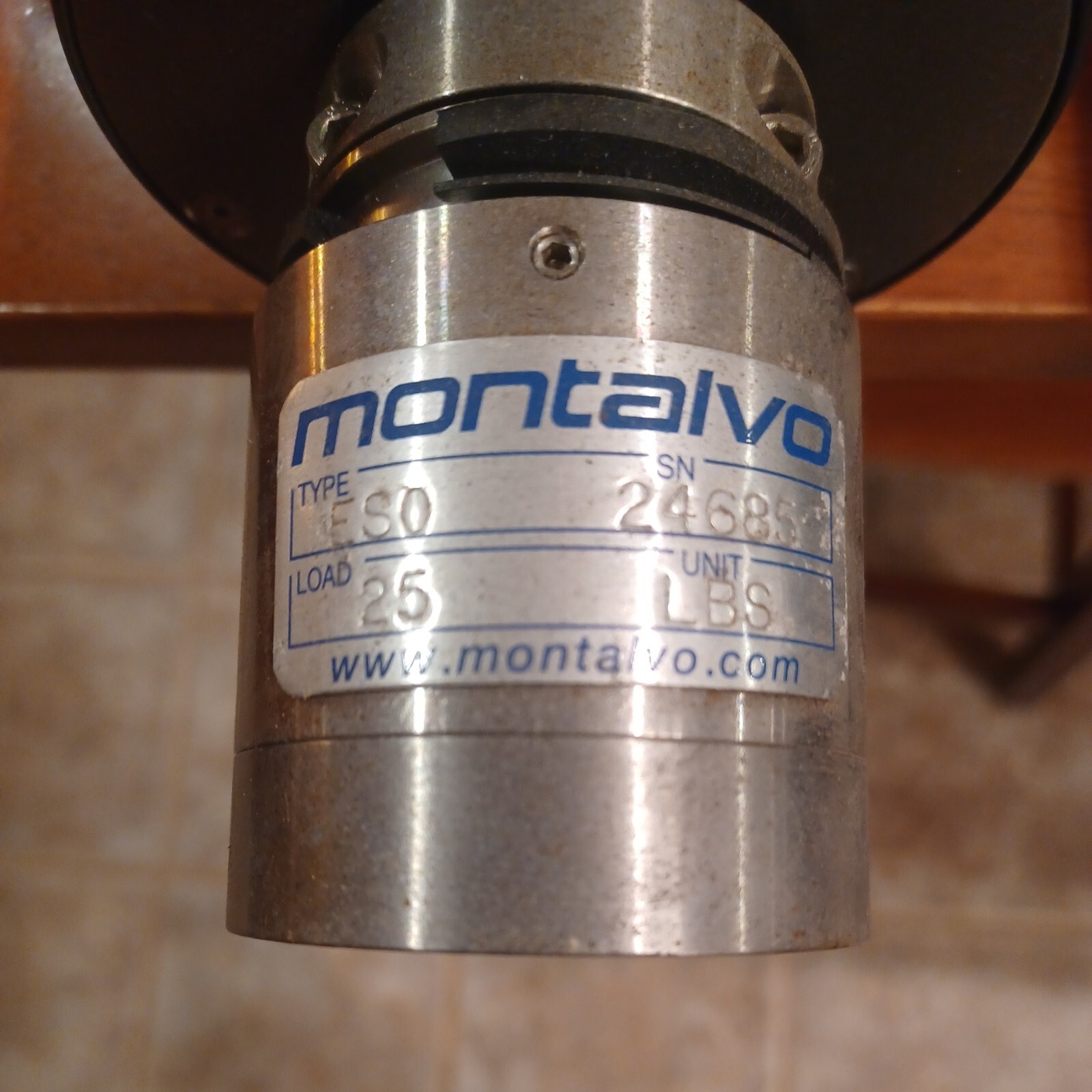 Montalvo Tension Control Load Cell, ES0, 25 LB roller assembly