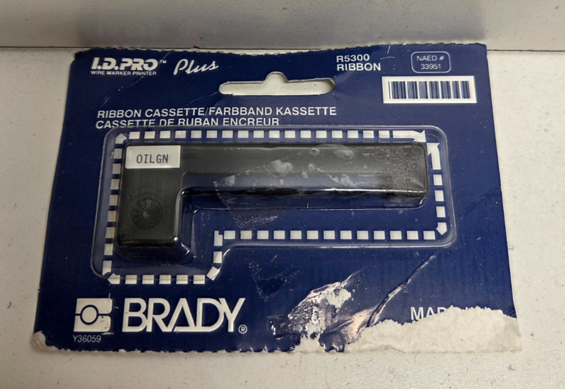 NEW IN BOX! BRADY BLACK PRINTER RIBBON CARTRIDGE R5300