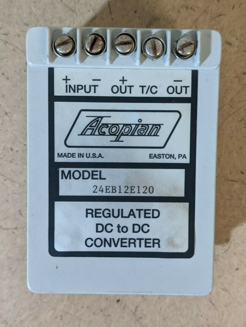 ACOPIAN 24EB12E120 Regulated DC to AC Converter Power Supply