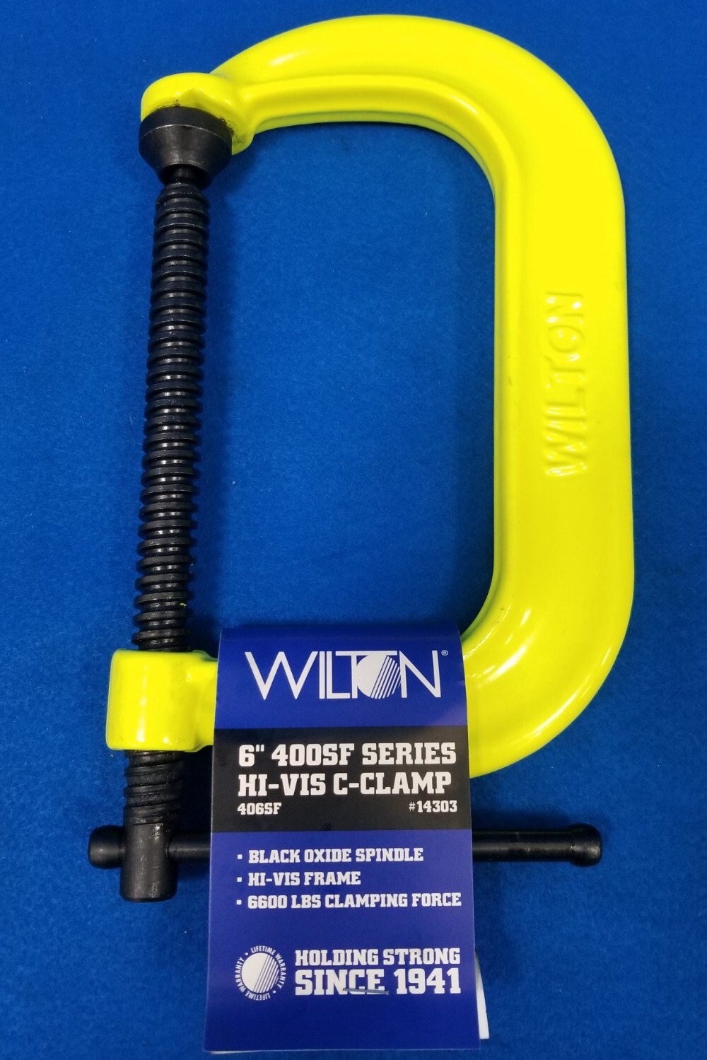 WILTON 406SF C-Clamp, 6-1/16″, Steel, Regular Duty, 6600 lb.