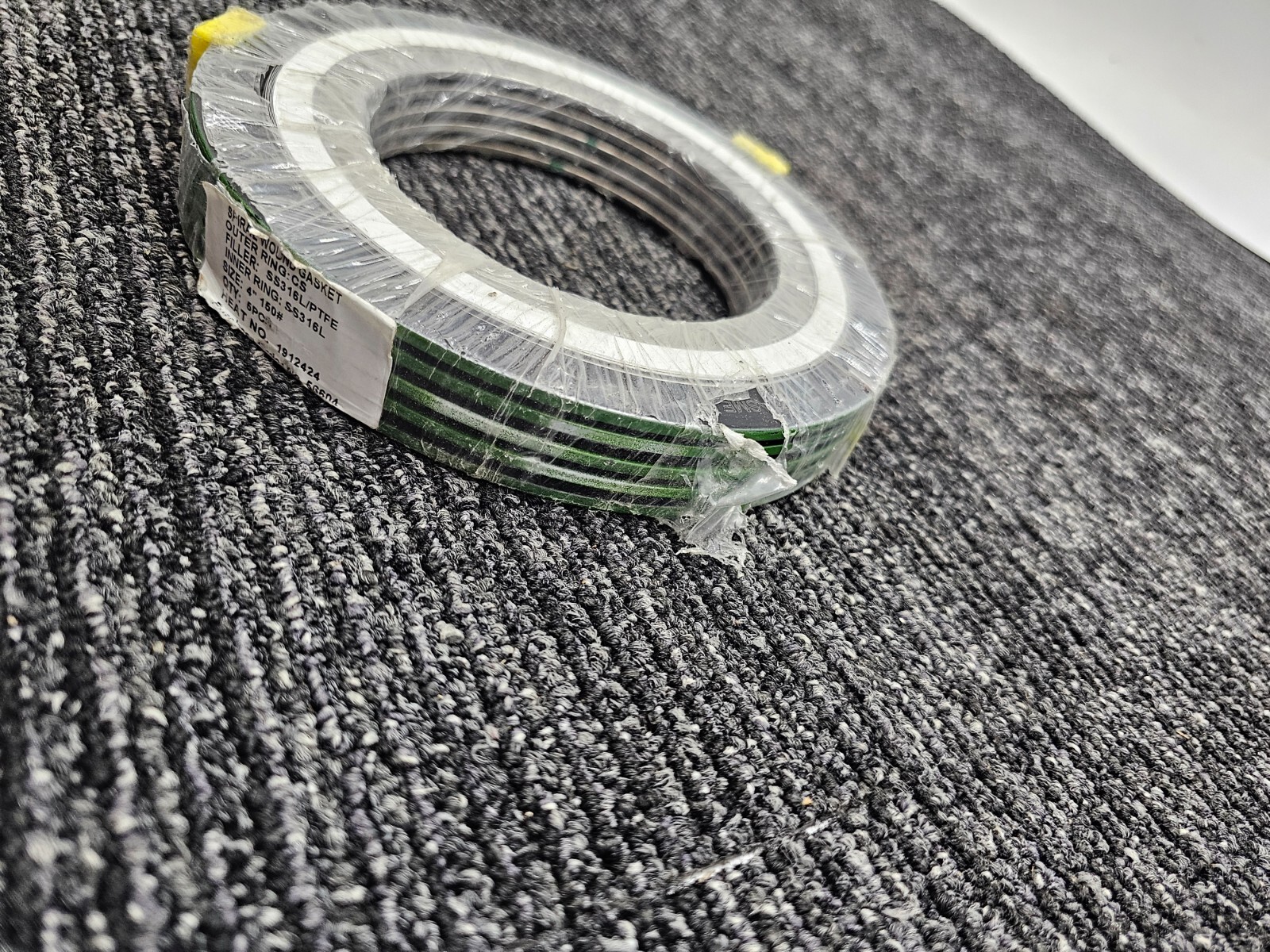 (QTY 5) 4″ 150# Spiral Wound Gasket SS316L/PTFE SS316L 1912424 56604