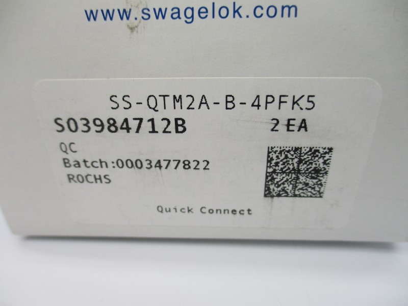 SWAGELOK SS-QTM2A-B-4PFK5 (PKG OF 2) NSMP