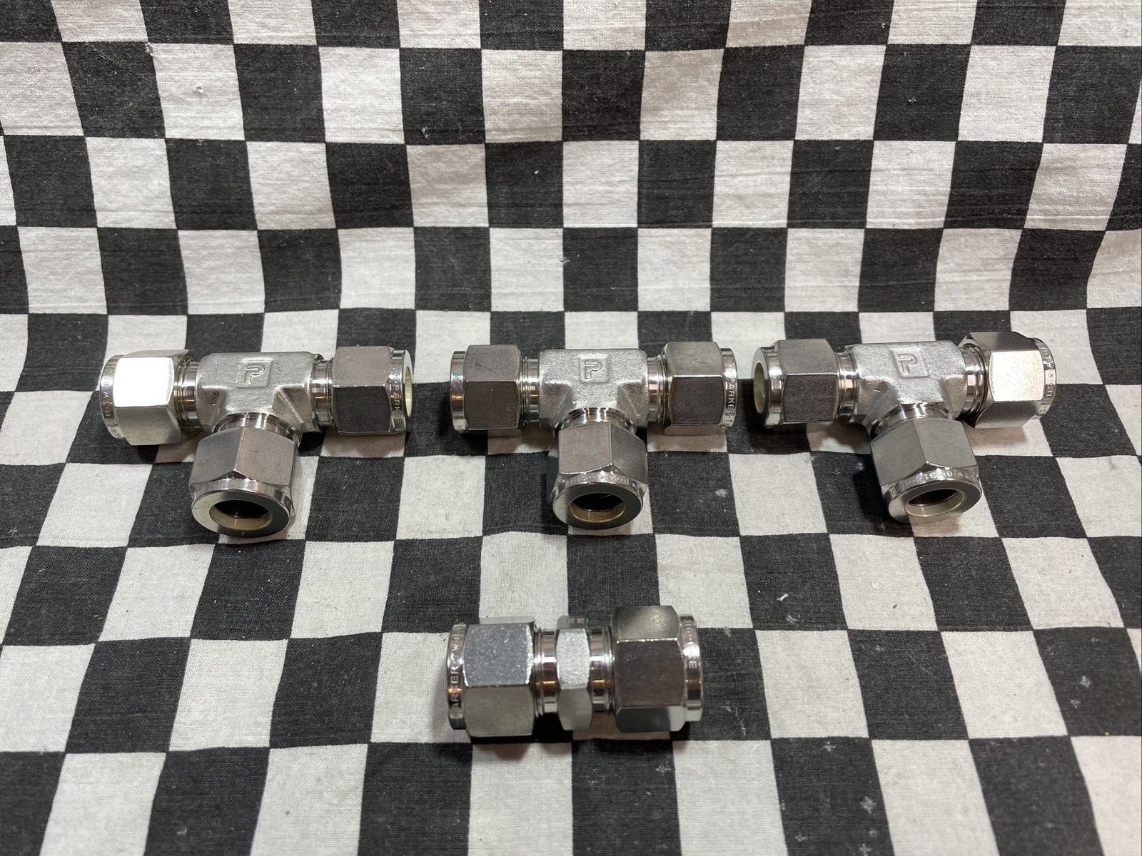 Parker TEE UNION 1/2″, 8ET8-316 & 8SC8-316, LOT OF 4, SHIPSAMEDAY #ZB16