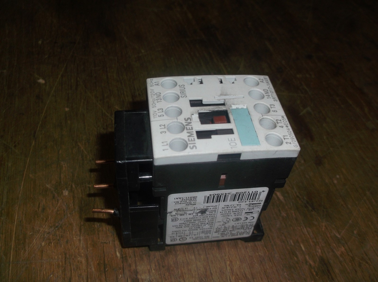 Siemens 3RT1017-1AK61 Contactor G/090504 E05 110V 120V *FREE SHIPPING*
