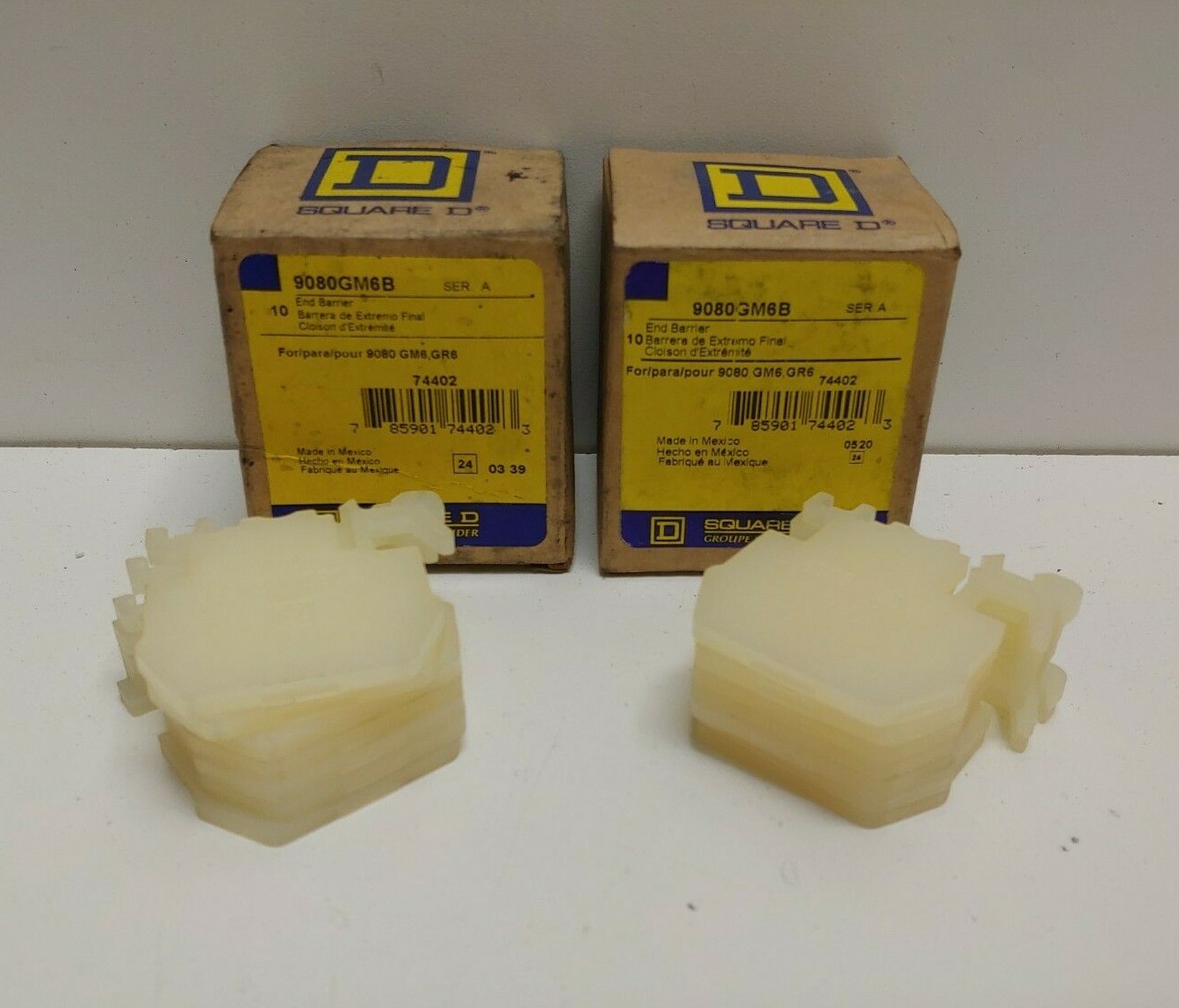 LOT OF (17) NEW OLD STOCK! SQUARE D END BARRIERS 9080GM6B