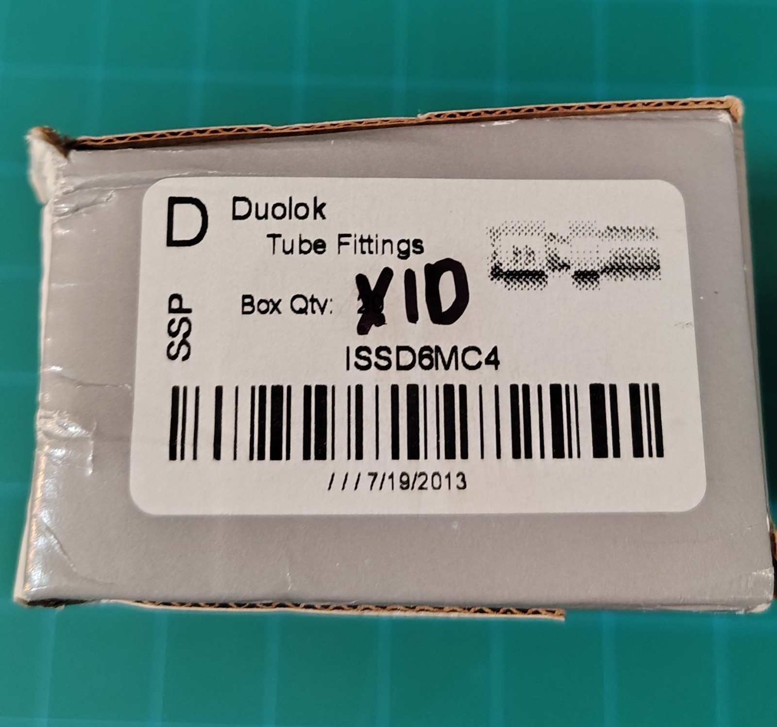 (Qty: 10) NEW 3/8″ Tube OD x 1/4″ MNPT 316ss Male Fitting SSP DuoLok ISSD6MC4