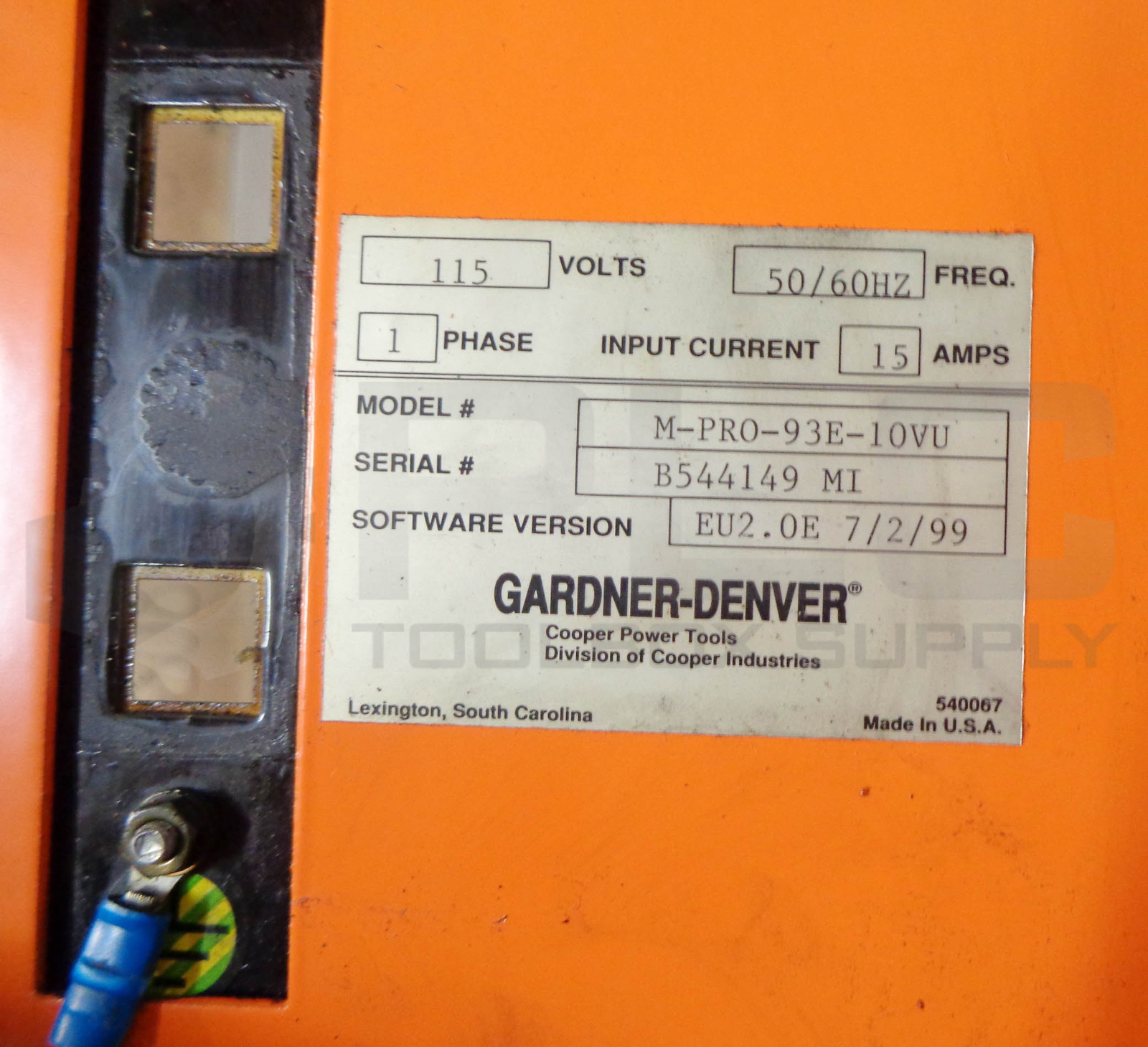 GARDNER-DENVER M-PRO-93E-10VU SERVO POWER SUPPLY TORQUE CONTROL 115V *READ*