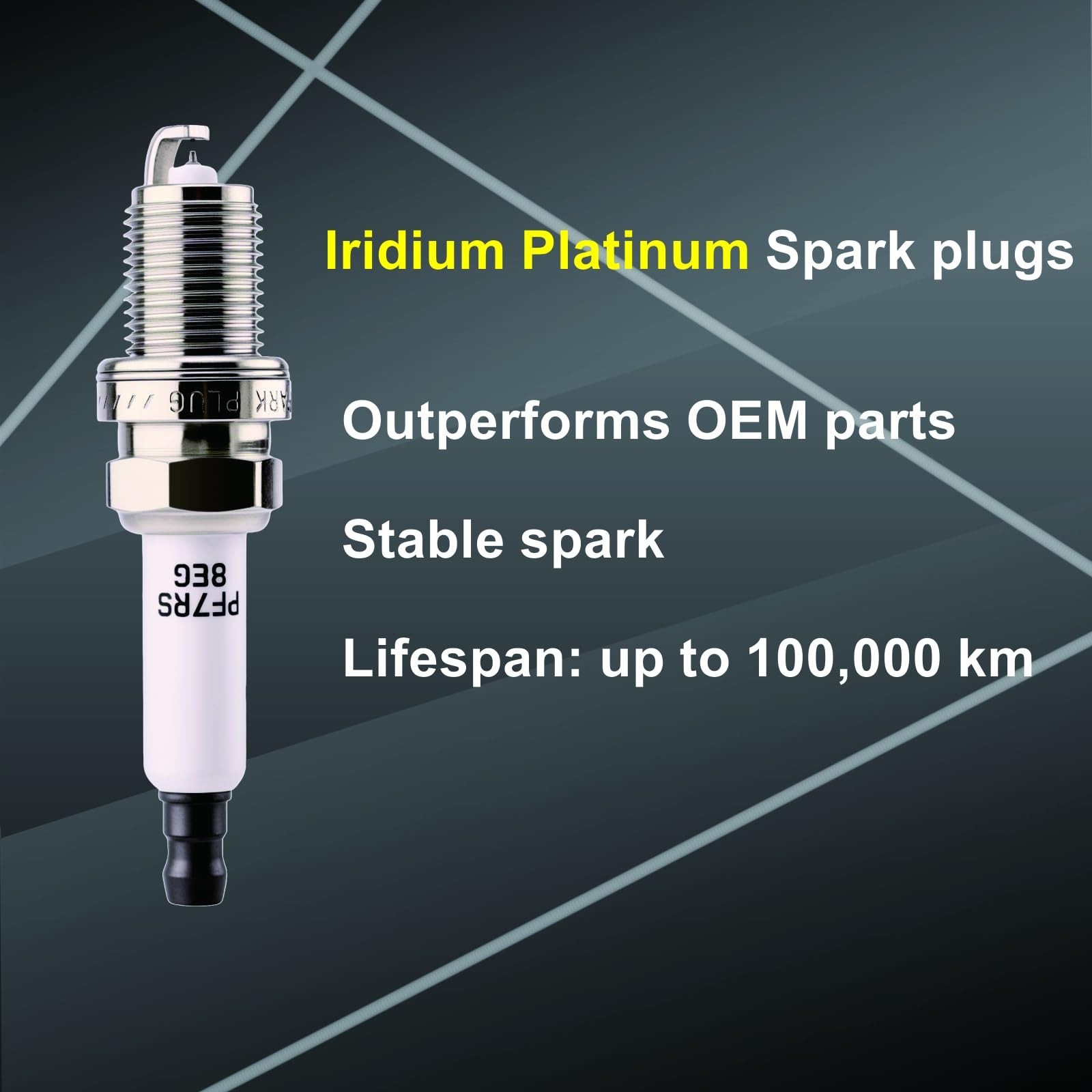 Set of 4 Ignition Coil Pack and Iridium Platinum Spark Plugs Fits for 2.0T 20…