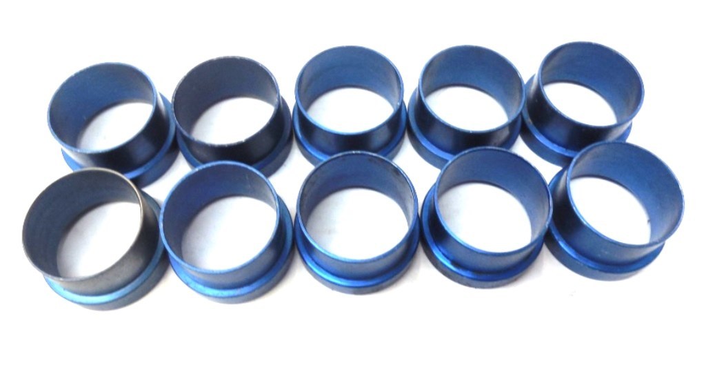 AEROQUIP TUBE SLEEVE -12, ALUMINUM, LOT OF 10