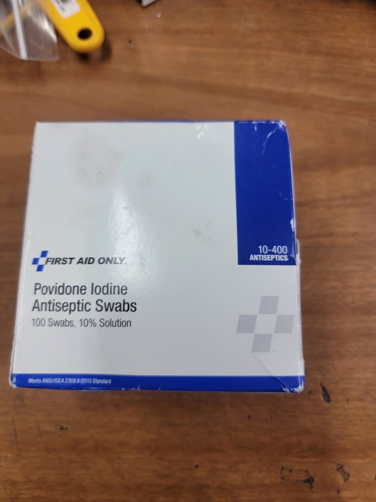 FIRST AID ONLY 10-400 Topical Antiseptic,Swab,PK100 39N903. Exp 7/2024.