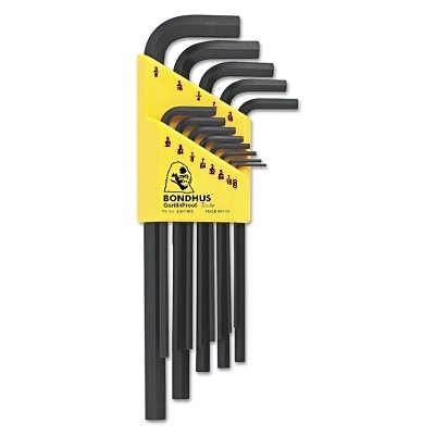 Bondhus 12137 Hex L-Wrench Set 13-Piece Inch Hex Tip Tools