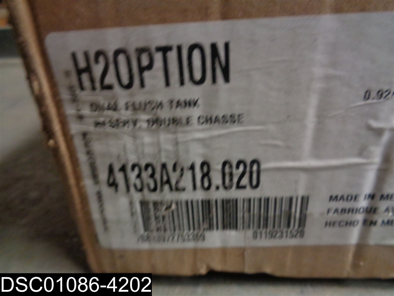 4133A218.020 American Standard H2Option 0.92/1.28 GPF Dual Flush Tank Only
