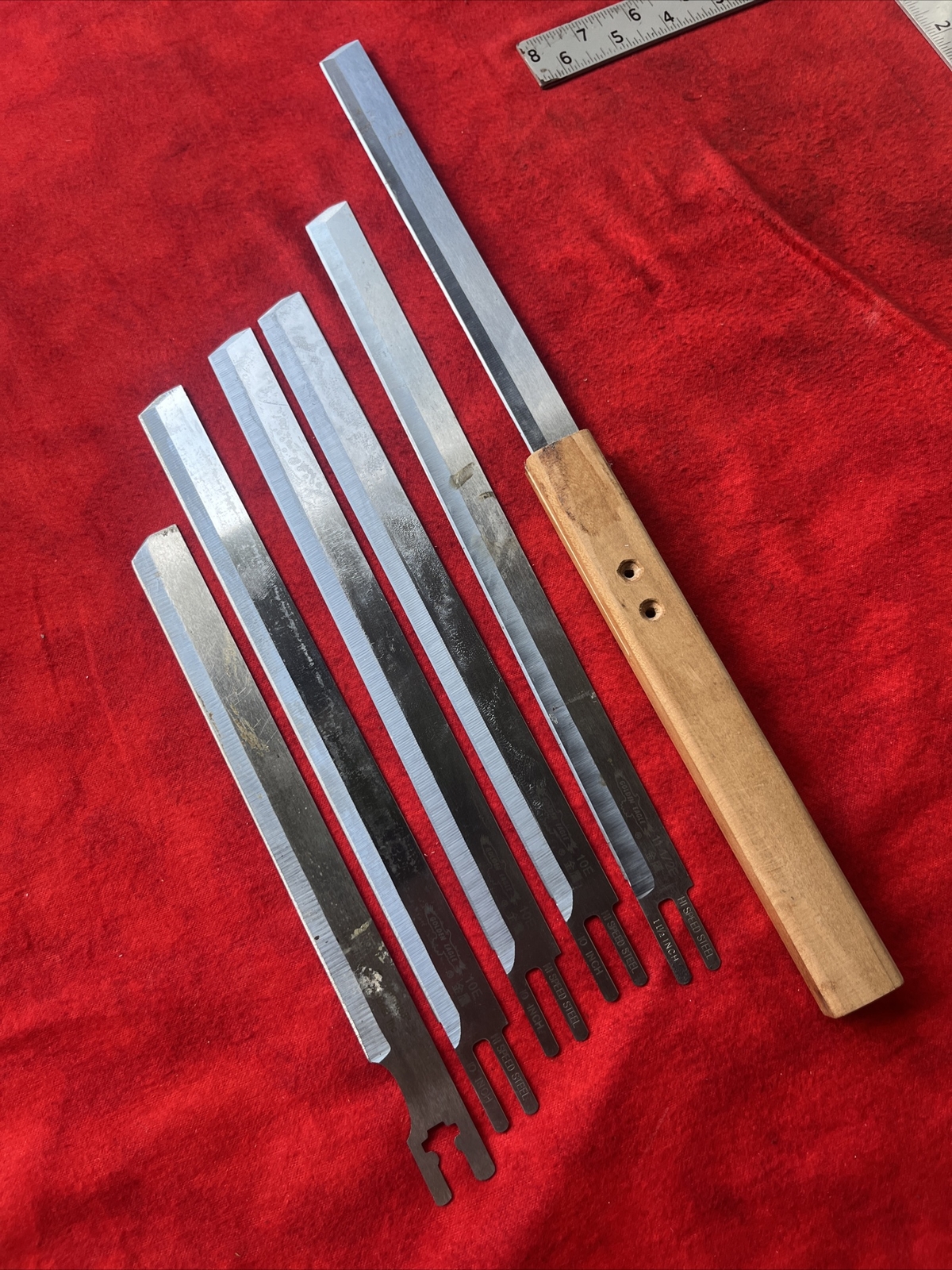 MIXED LOT OF 6 KNIFE MAIMING CUTTING BLADES GOLDEN EAGLE & DURO ACUT (k14)