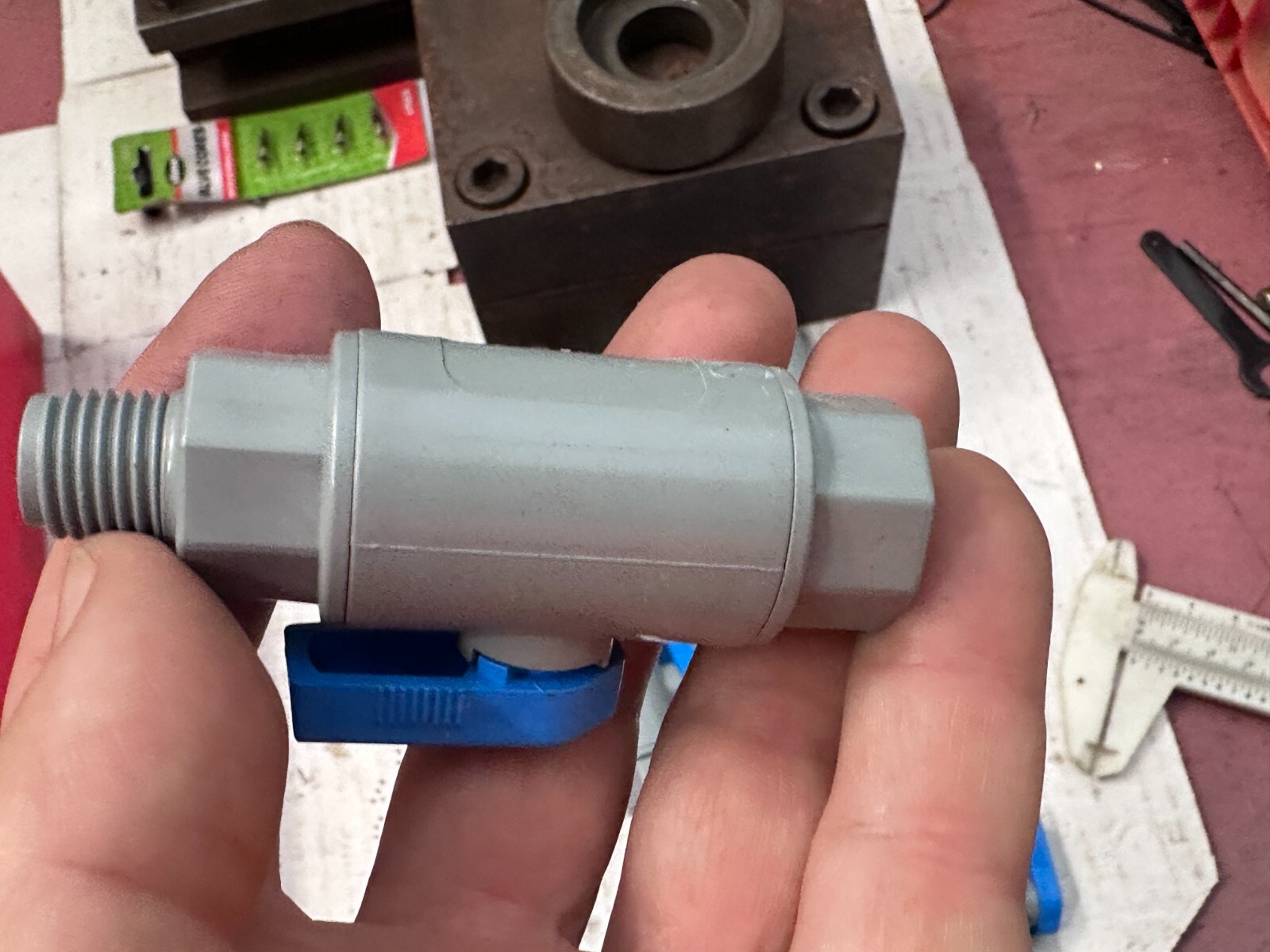 3/8″ MNPT x 3/8″ FNPT Series 638 Straight PVC Ball Valve w/ Buna-N (Lot of 12)