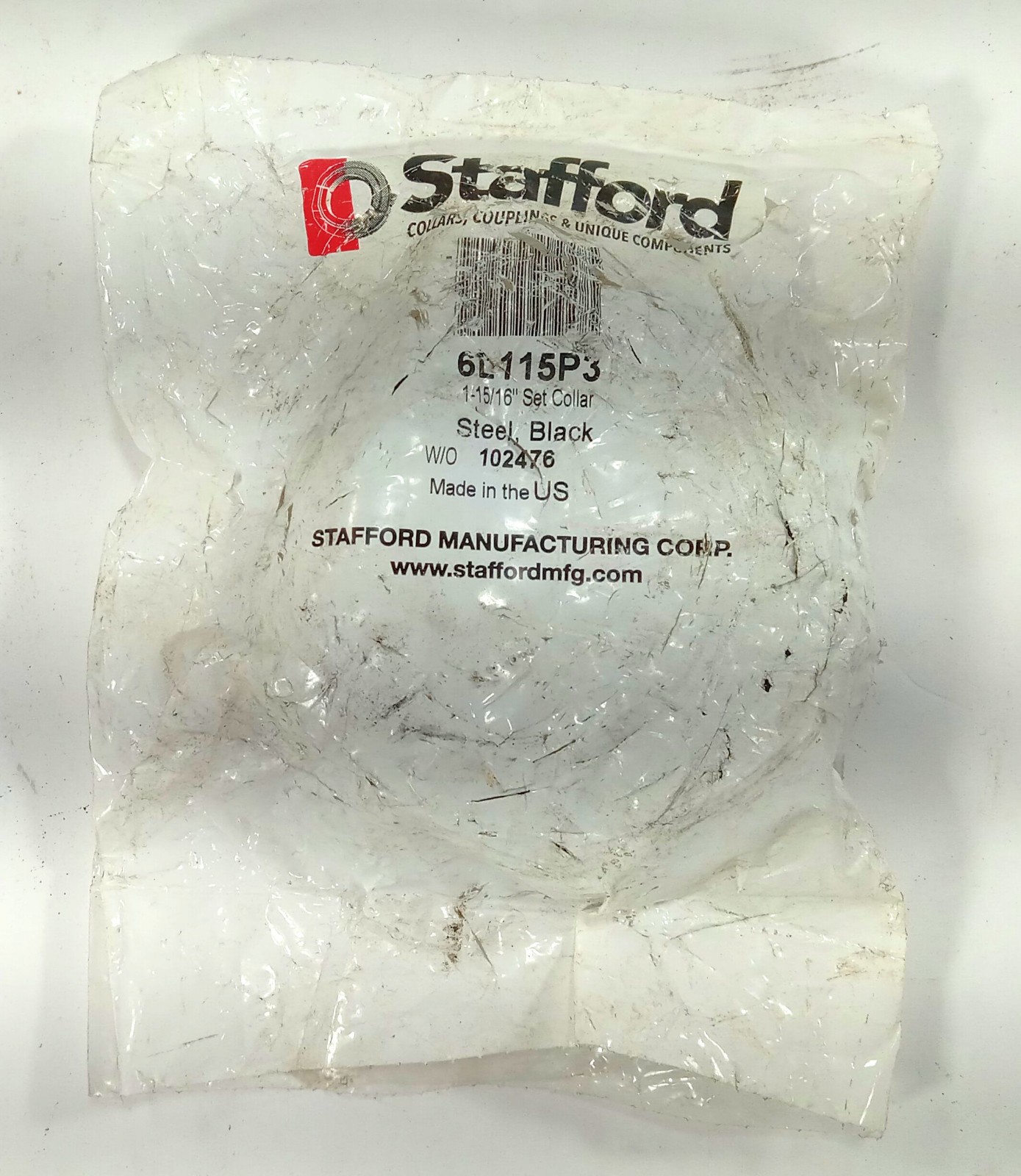 1 NEW STAFFORD 6L115P3 BLACK STEEL 1 15/16” SHAFT SET COLLAR NNB **MAKE OFFER**