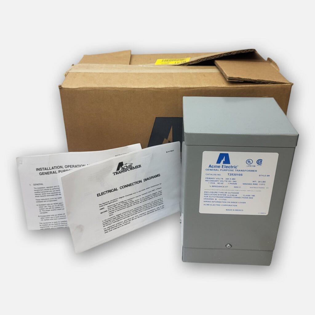 NEW ACME ELECTRIC T253010S SINGLE PHASE TRANSFORMER 1KVA 4WUA5