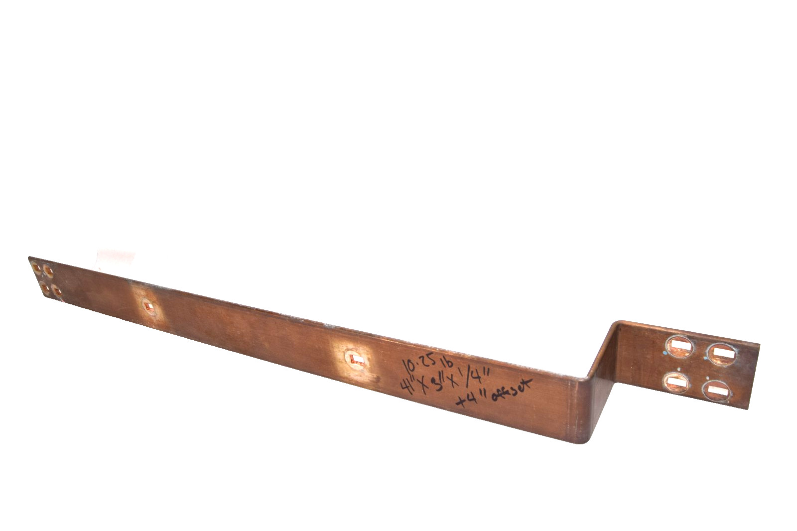 41″ x 3″ x 1/4″ (+4″ offset Step) Copper Flat BusBar bus bar buss bar Stock