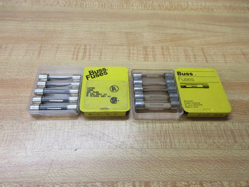 Buss AGC-3/8 Bussmann Fuse Cross Ref 6F008 Metal Strip Element (Pack of 10)