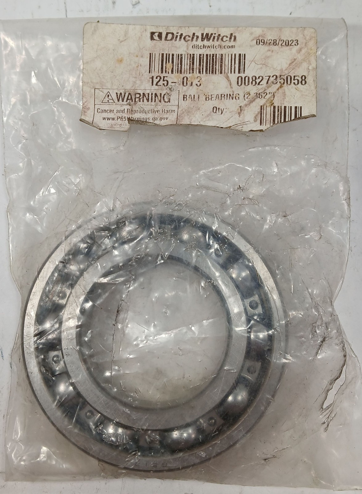 1 NEW DITCHWITCH 125-073 OPEN DEEP GROOVE BALL BEARING NNB ***MAKE OFFER***