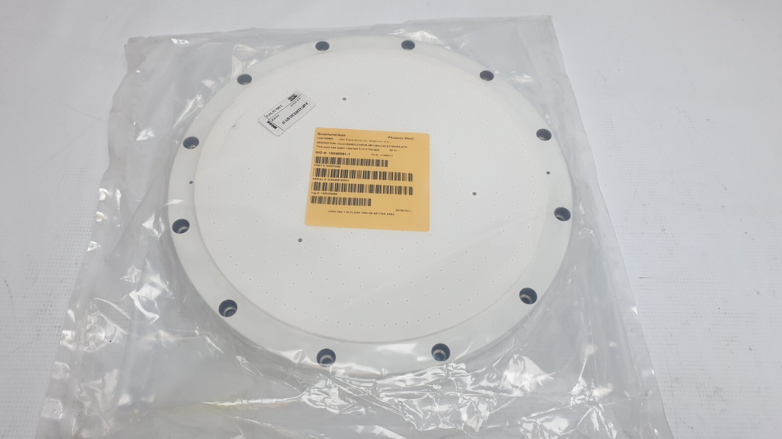 TEL Tokyo Electron Electrode CU, Cleaned, CARCB, GBT, BTM