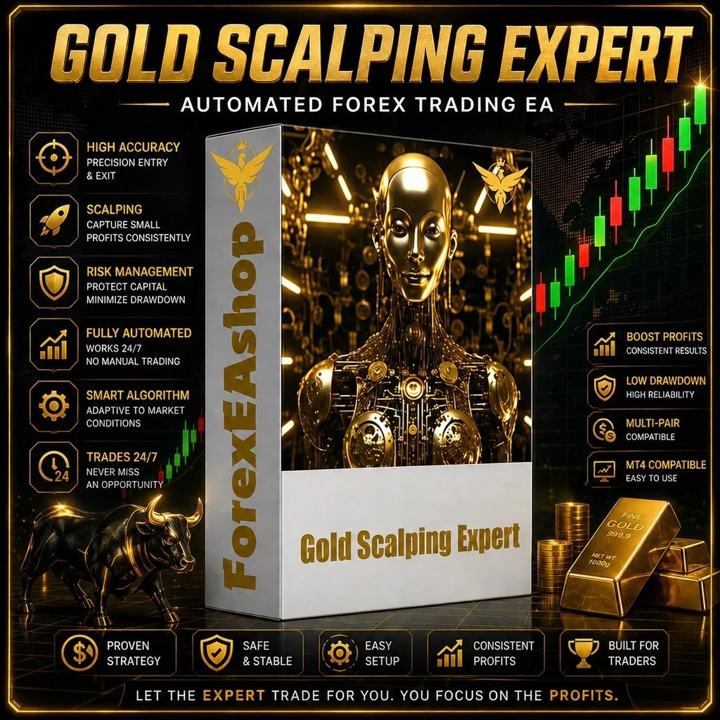 Gold Scalping Expert EA MT4 | XAUUSD Auto Trading Robot | No Martingale Forex EA