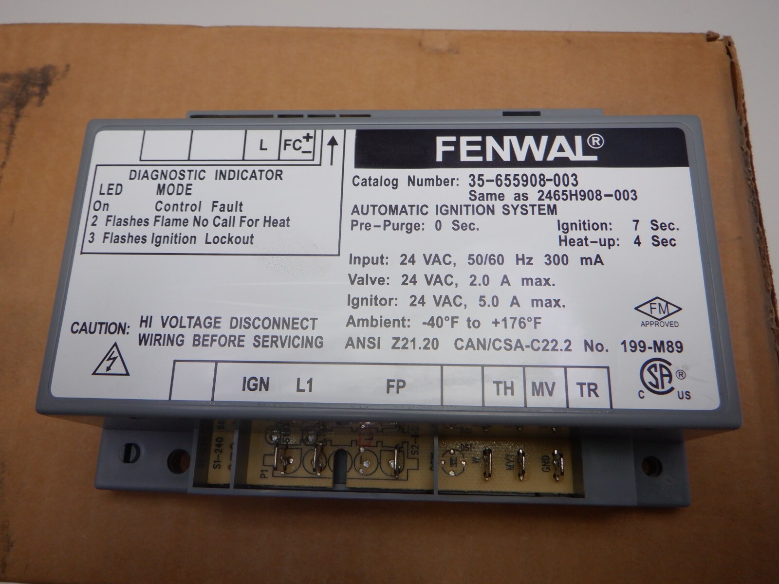 Fenwal 35-655908-003 Ignition Control new