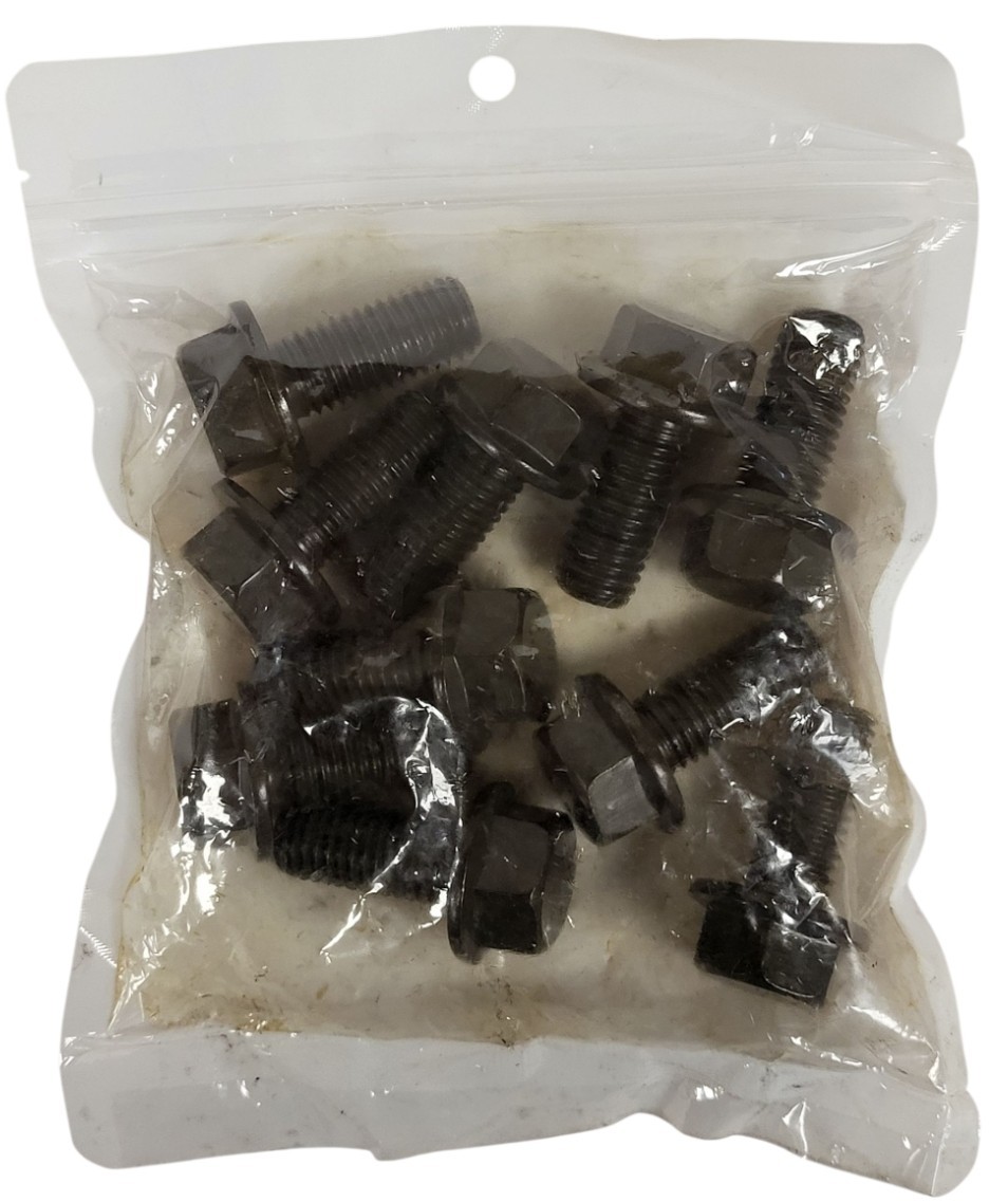 20 PK Std Steel Grade 8 Phosphate & Oil 1-1/2″ lg Threaded Flange Bolts 41MY54