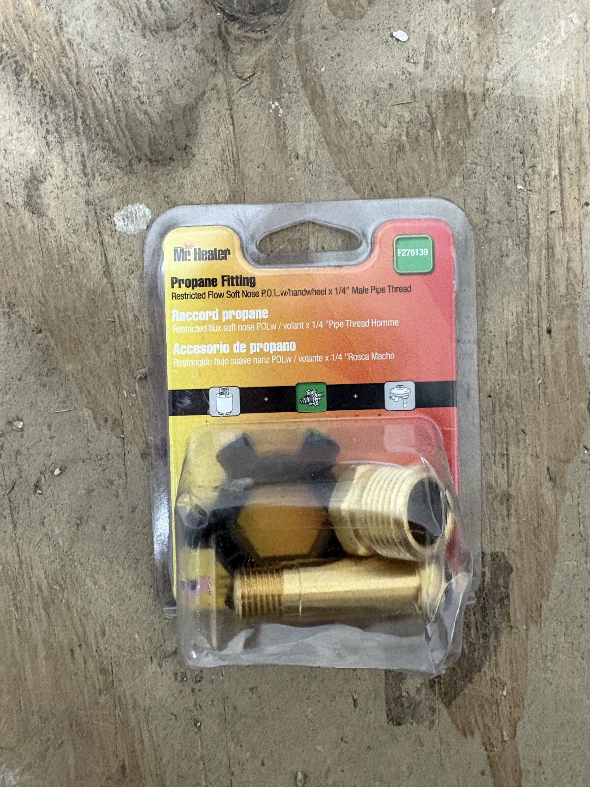 Mr. Heater 1/4 in. D Brass Male Pipe Thread x Full Flow Soft Nose P.O.L. Propane