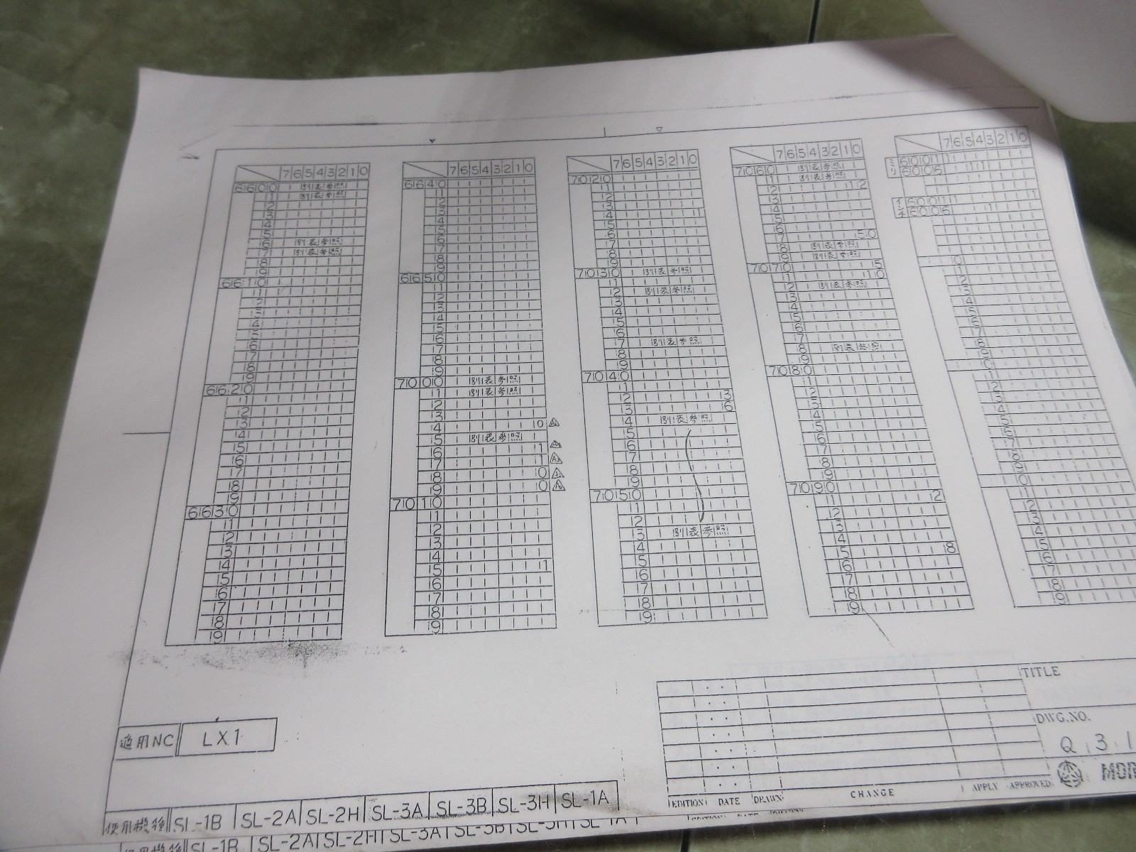 YASNAC MORI SEIKI SL-1B SL-2A SL-2H 3A 3B 3H LX1 PARAMETER PARAMETERS LIST
