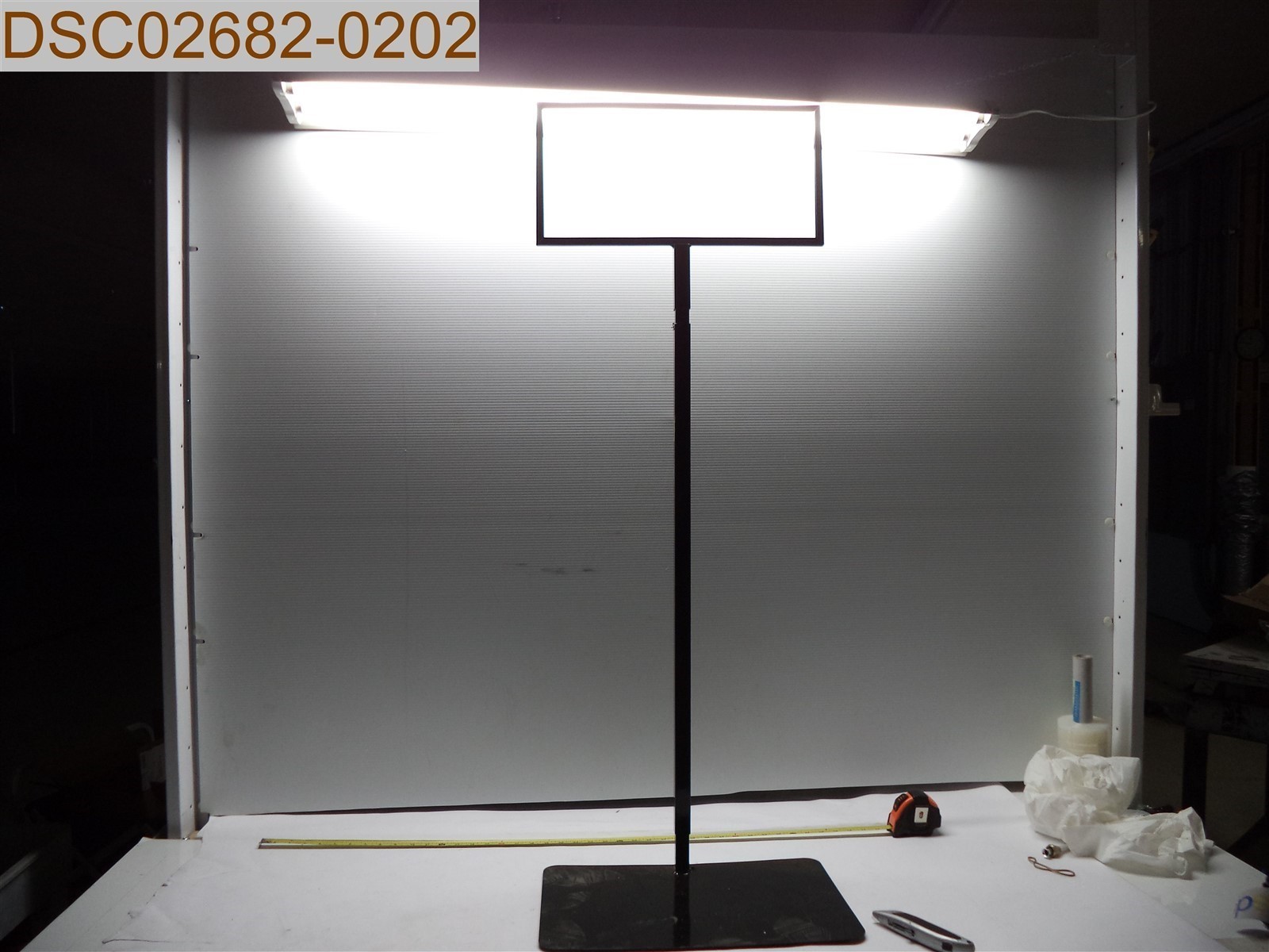 Sign Stand Stanchion Rack #6501109 KG#6658, 4.5′-6.5′, 18″x 9″ sign