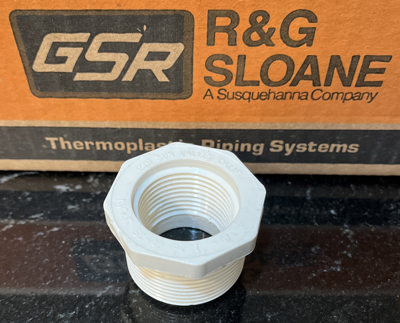 GSR R&G Sloane NOS 439 168 1-1/4″ X 1″ PVC Threader reducer bushing (Box of 25)