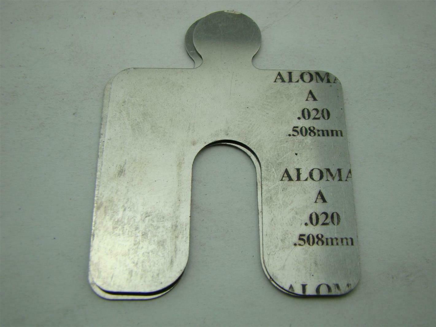 (2) Aloma .020 .508mm Stainless Steel Shims