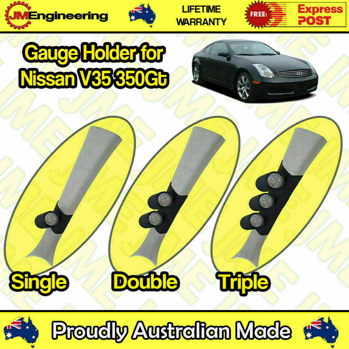 Gauge Holder Pillar Gauge Pod for Nissan V35 G35 350gt Skyline 52mm 60mm
