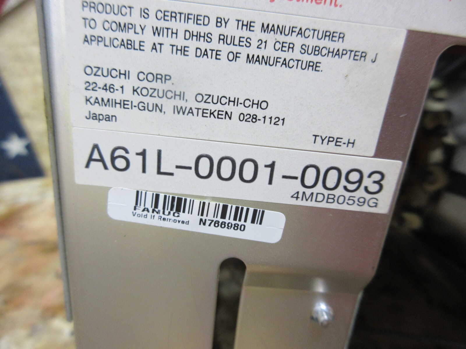 MORI SEIKI L-100H OZUCHI KAMIHEI GUN D9MM-11E A61L-0001-0093 MONITOR EACH 1
