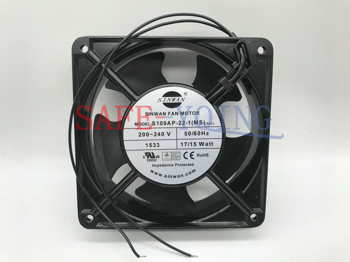 ONE SINWAN S109AP-22-1(MS) Cabinet Fan 220V 17W 120*38mm 2pin compatiable
