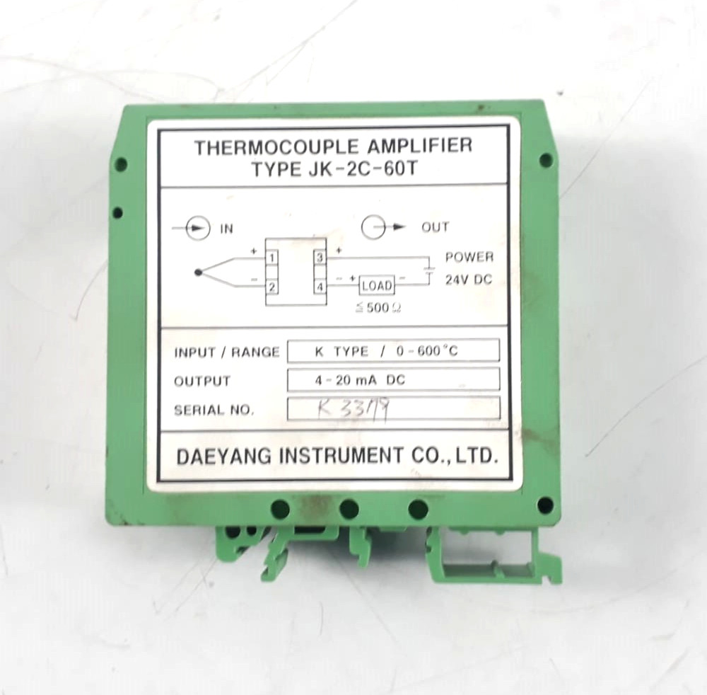 DAEYANG JK-2C-60T Thermocouple Amplifier Input/Range: K Type / 0-600°C