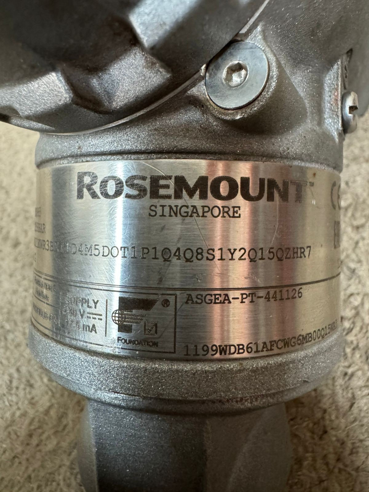 Rosemount / Pressure Transmitter / 3051TG4 / WP 3705PSI-256BAR / Cal. 0-150BAR G