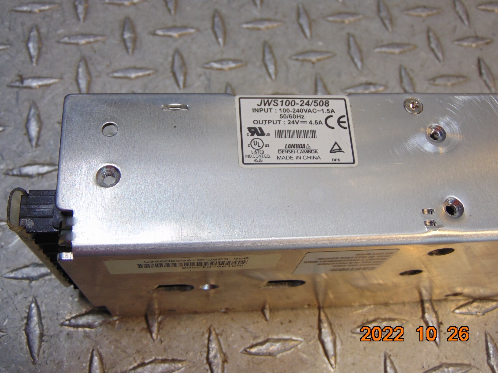 DENSEI-LAMBDA JWS100-24/508 POWER SUPPLY 24V 4.5A – QUANTITY – FREE SHIPPING